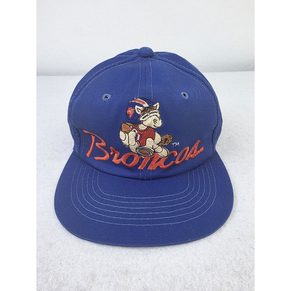 RARE Vintage 90s Denver Broncos NFL Sports Specialties Script Snapback Youth Hat